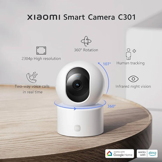 Xiaomi C301 IP Surveillance Camera Wi-Fi Full HD+ 3MP with Two-Way Communication
