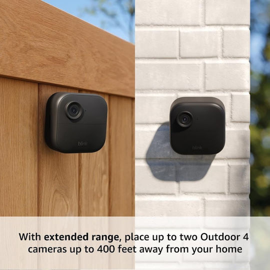 Blink Blink Outdoor IP Камера за наблюдение Wi-Fi HD 720P с Двупосочна Комуникация Черен