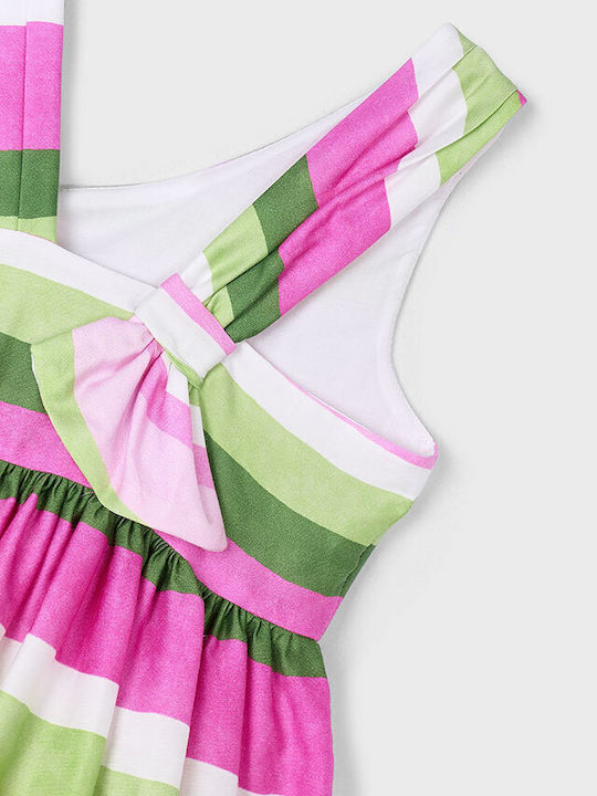 Children's Dress Sleeveless Striped Purple