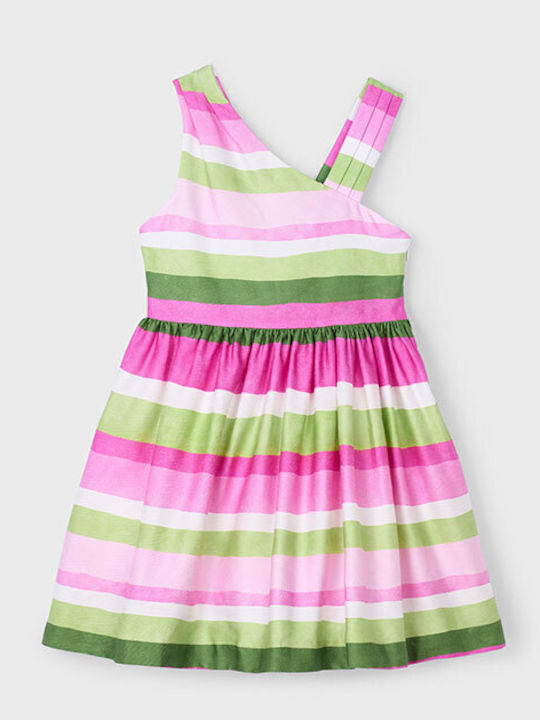Children's Dress Sleeveless Striped Purple