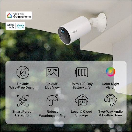 TP-LINK Система За Видеонаблюдение Tapo C410 2 Безжични Камери IP 3MP v1