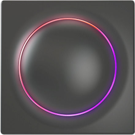 Fibaro Walli Switch Χωνευτός Διακόπτης Τοίχου Μονός με Πλαίσιο Μαύρος