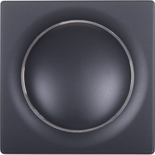 Fibaro Walli Switch Χωνευτός Διακόπτης Τοίχου Μονός με Πλαίσιο Μαύρος