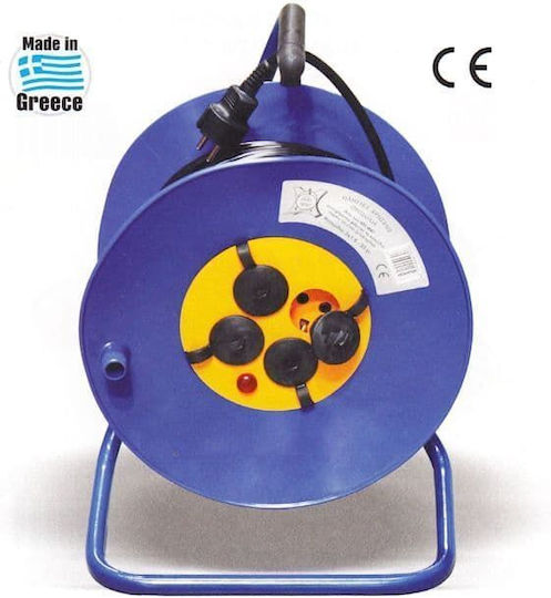 CHaralampidis Extension Reel Cord 3 x 2.5mm²/25m Blue