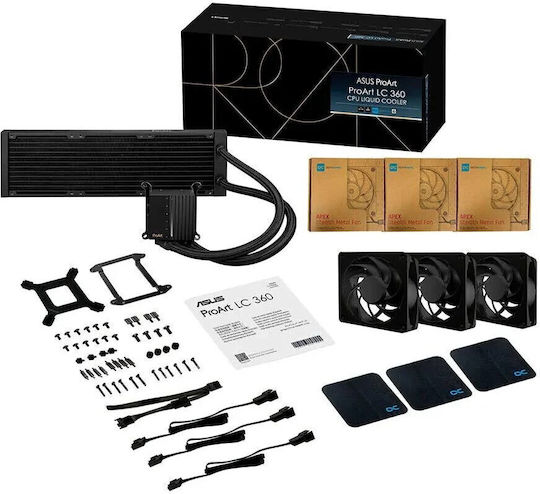 Asus ProArt LC 360 Wasserkühlsysteme AIO CPU mit 3 Lüfterabmessungen 120mm