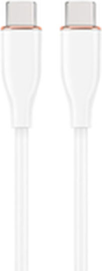 Gembird Usb 2.0 Type C T-t Silicon Cable 1.5m White Gembird Cc-usb2s-cmcm-1.5m-w