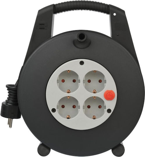 Brennenstuhl Vario Line Closed Type Extension Reel Cord 3 x 1.5mm²/15m Black