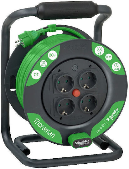 Schneider Electric 4 Plätze mit Kabel 25m Durchmesser 3 x 1.5mm² Wasserdicht Schwarz