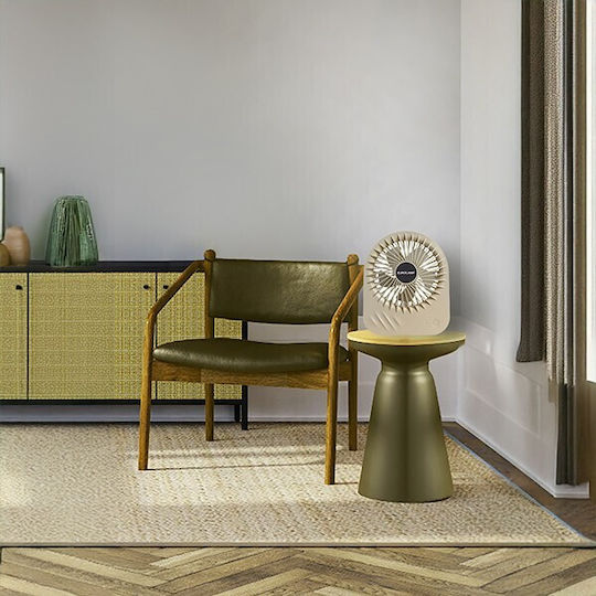 Wiederaufladbarer Tischventilator Slim 4,5W Beige