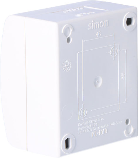 Kontakt-Simon Waterproof Wall Switch Lighting One-Way with Frame White