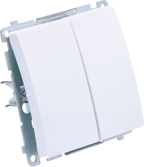 Kontakt-Simon Wall Switch Double Without Frame White