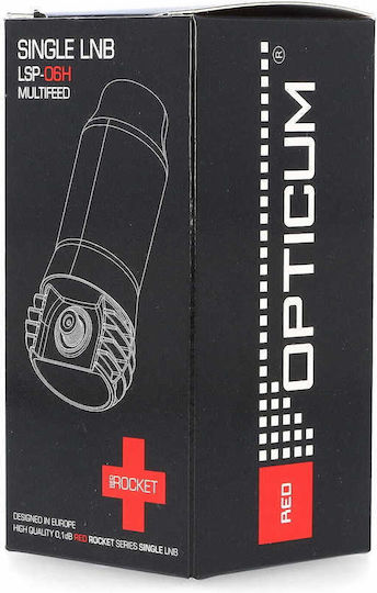 Opticum Red Rocket LNB Single 1 Output With Low Noise Limit 0.1dB