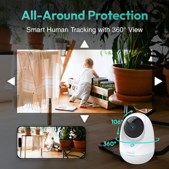 Botslab C213 IP Камера за наблюдение Wi-Fi Full HD+ 3MP с Двупосочна Комуникация и Обектив 2.8мм