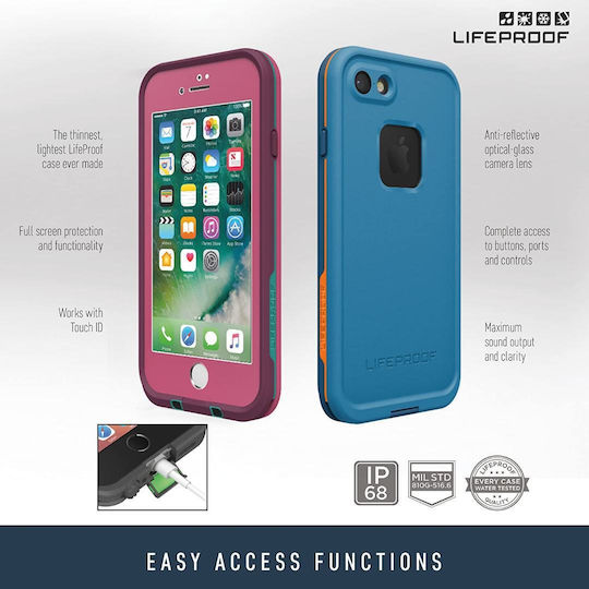 LifeProof Fre Back Cover Πλαστικό 2mm Αδιάβροχο Μαύρο (iPhone SE 2022/2020)
