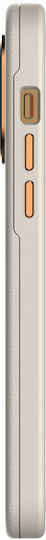 Moshi Napa Slim MagSafe Umschlag Rückseite Synthetisches Leder Serene Gray (iPhone 14 Pro Max)