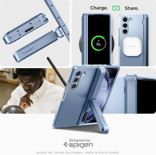 Spigen Tough Umschlag Rückseite Kunststoff / Silikon Blau (Galaxy Z Fold5)