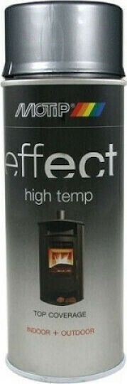 Motip Dupli Spray Paint Deco Effect Heat Resistant Lacquer High Temperature with Satin Effect Silver 400ml