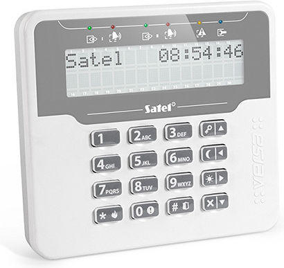 Satel Security Access-Control Keypad with Screen White VERSA-LCDR-WH