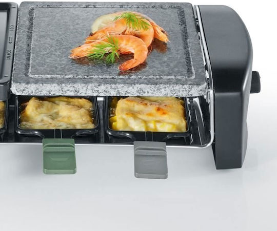 Severin RG9645 Tabletop Electric Grill Raclette Smooth and Ribbed Plate 1400W 42cmx21cmcm