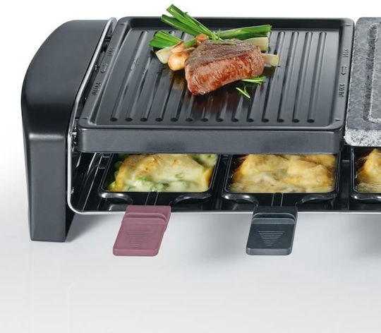 Severin RG9645 Tabletop Electric Grill Raclette Smooth and Ribbed Plate 1400W 42cmx21cmcm
