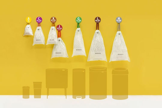 Brabantia Σακούλες Απορριμάτων για τον Κήπο Χωρητικότητας 45lt με Κορδόνι Type L 10τμχ Διάφανες