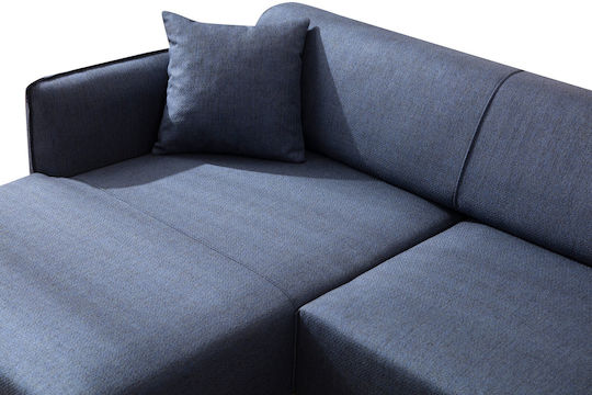 Belissimo Ecke Sofa mit Linker Ecke Blau 270x140x67cm