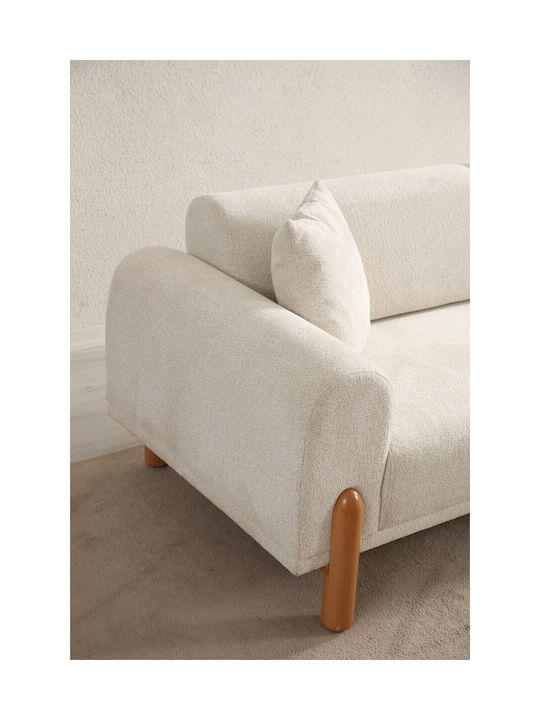 Lyke Γωνιακός Καναπές Κρεβάτι με Δεξιά Γωνία Cream 290x180x75εκ.
