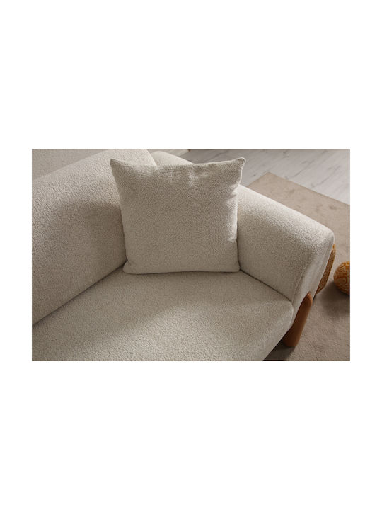 Lyke Γωνιακός Καναπές Κρεβάτι με Δεξιά Γωνία Cream 290x180x75εκ.