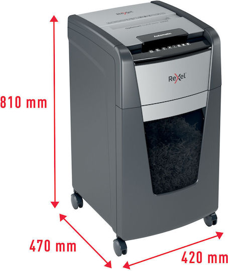 Rexel Aktevernichter Optimum Autofeed+ Mikroschnitt 8 Blätter mit Behälter 60Es