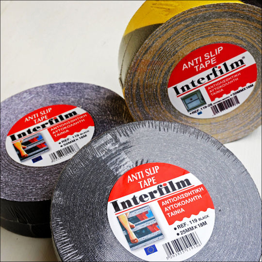 Interfilm Anti-Slip Black Self-Adhesive Grip Tape Black 50mmx18m 1pcs