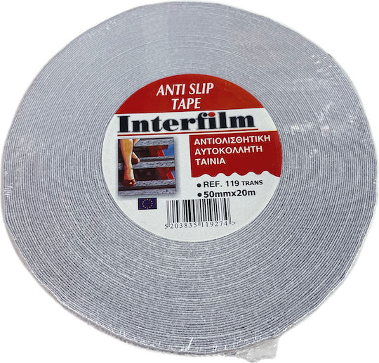 Interfilm Anti-Slip Διαφανής Αυτοκόλλητη Αντιολισθητική Ταινία Διάφανη 20mx50mm