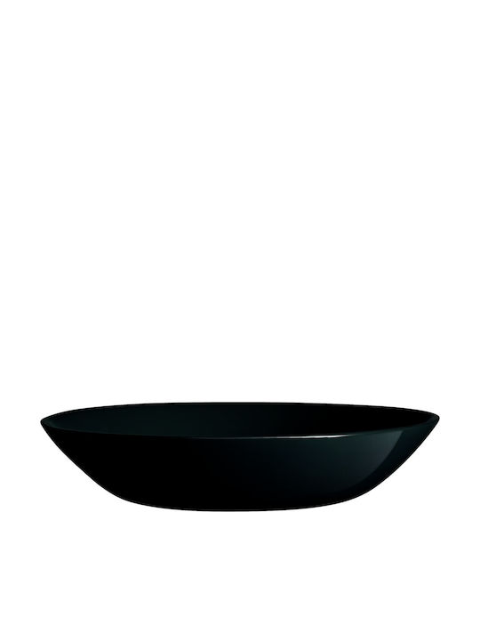 Luminarc Diwali Plate Soup Glass Black with Diameter 20cm