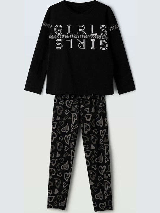 Kinder-Set mit Leggings Winter 2Stück Black