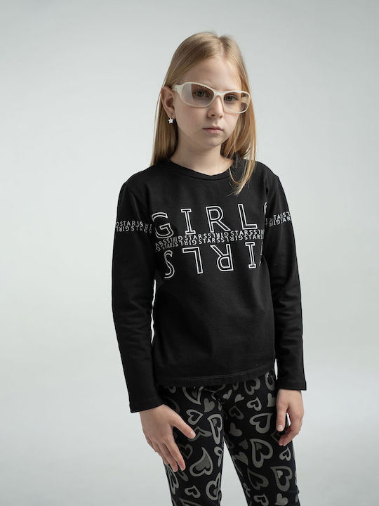 Kinder-Set mit Leggings Winter 2Stück Black