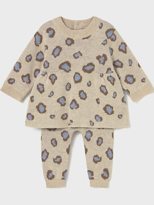 Kids' Set with Pants Winter 2pcs Dark Beige