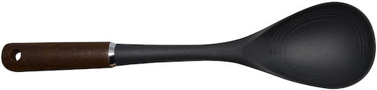 Ankor Shallow Wooden Black Kitchen Spoon 38.5cm