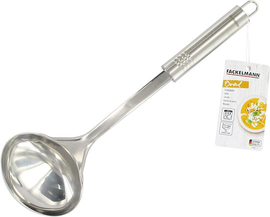 Fackelmann Tief Servierlöffel Suppe Rostfreier Stahl Silber 9.3cm