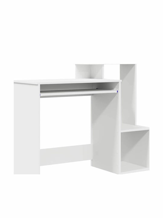 Schreibtisch Regal Holz White 106x40x88.5cm