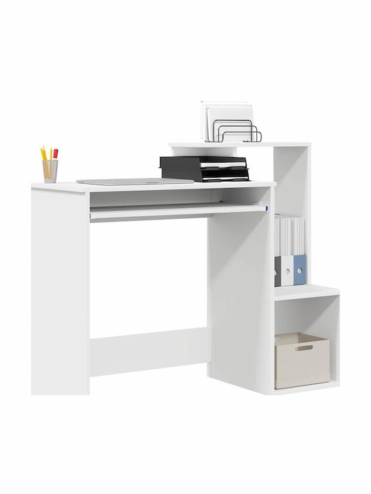 Schreibtisch Regal Holz White 106x40x88.5cm