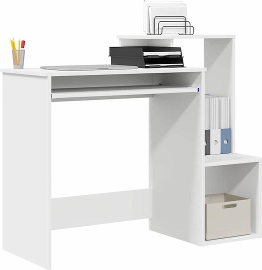 Schreibtisch Regal Holz White 106x40x88.5cm