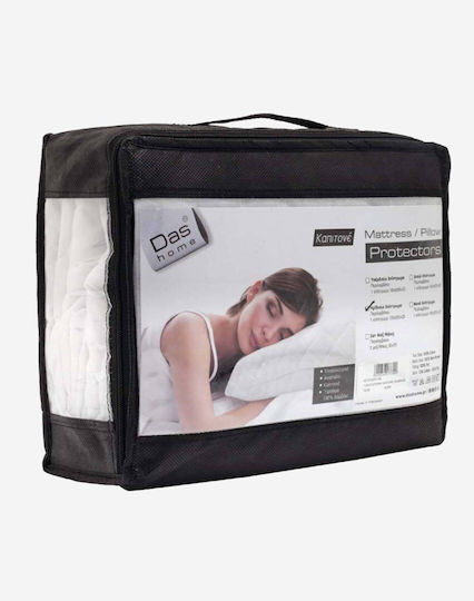 Das Home Protective Cover King Size with Skirt 1088 White 180x200+35cm