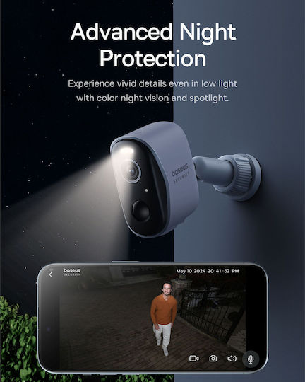 Baseus Система за наблюдение Security N1 Plus 4 Камери Безжични Камери IP 4MP