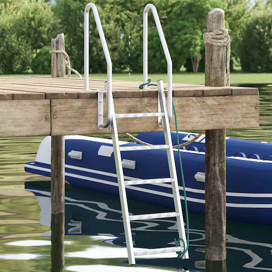 vidaXL 5 Steps Folding Boat Ladder