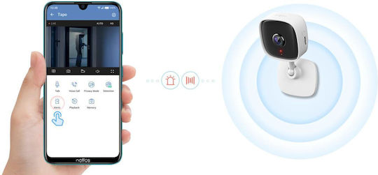 TP-LINK Tapo C110 v1 IP Κάμερα Παρακολούθησης Wi-Fi Full HD+ 3MP με Αμφίδρομη Επικοινωνία και Φακό 3.3mm
