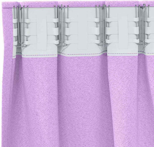 vidaXL Set Perdele Fereastra Cu Coafură Violet 140x175cm