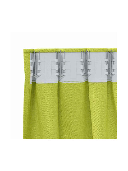 vidaXL Set of Green Window Blackout Curtains with Pencil Pleat 140x175cm
