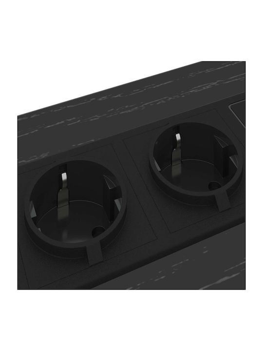 Nachttisch Metall Black oak 40x31x60cm