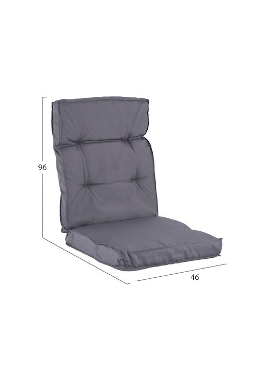 HomeMarkt Garden Chair Cushion with Backrest Gray 46x100cm