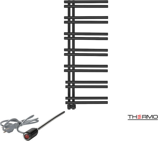 Thermo Solo Towel Rail Bathroom 1200x500 Black