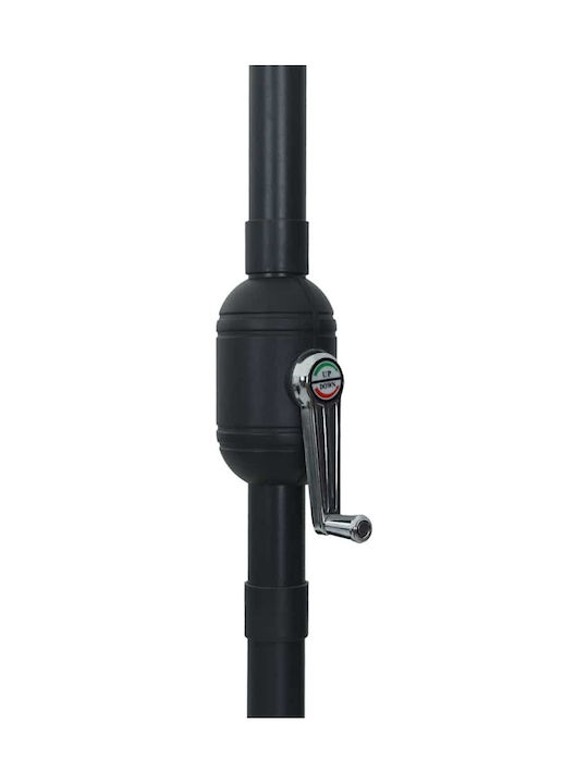 Umbrelă Rotundă Din Aluminiu Neagră Φ3.95xÎ2.49m